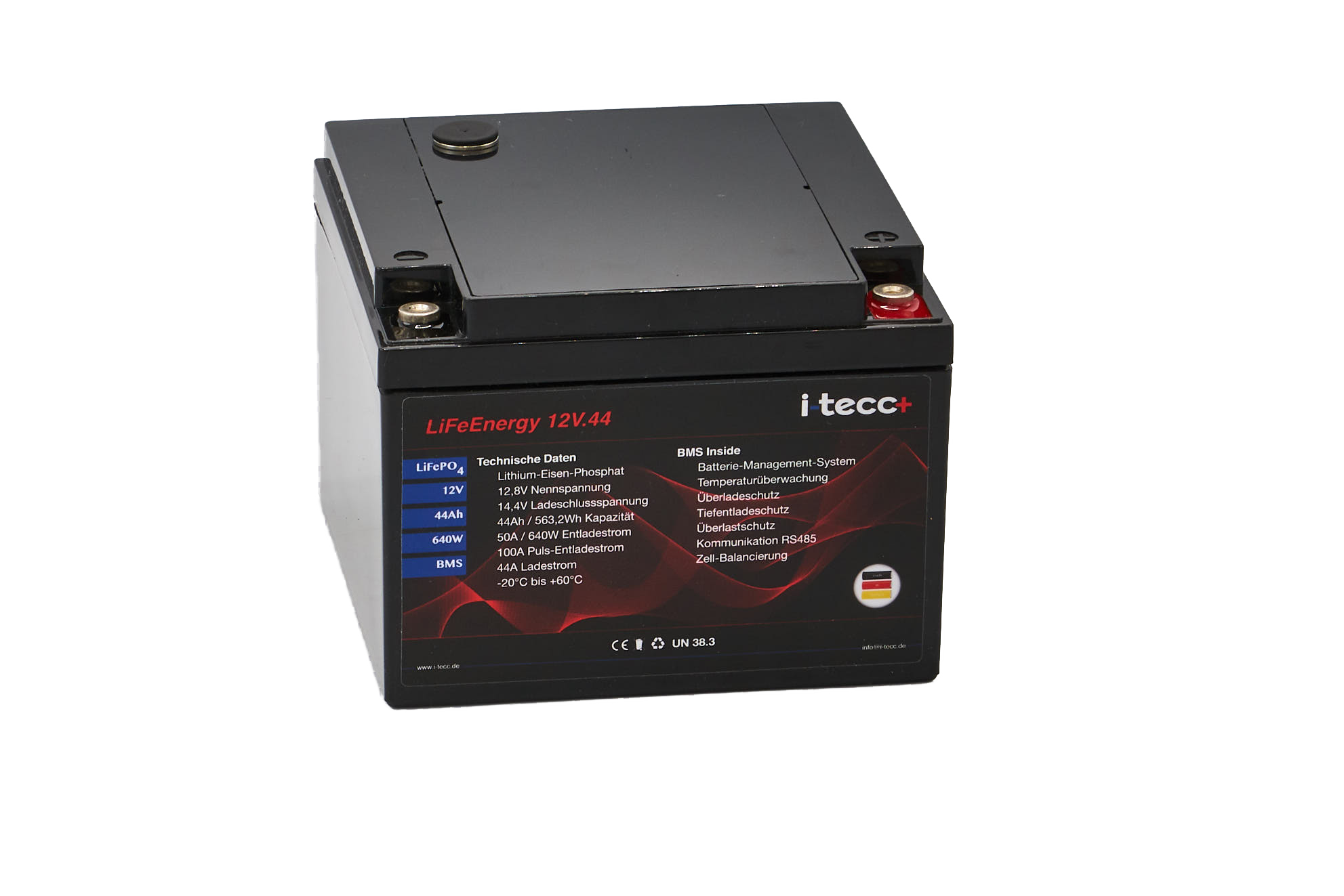 LiFePO4 Batterie 12V 44Ah - LiFeEnergy 12V.44