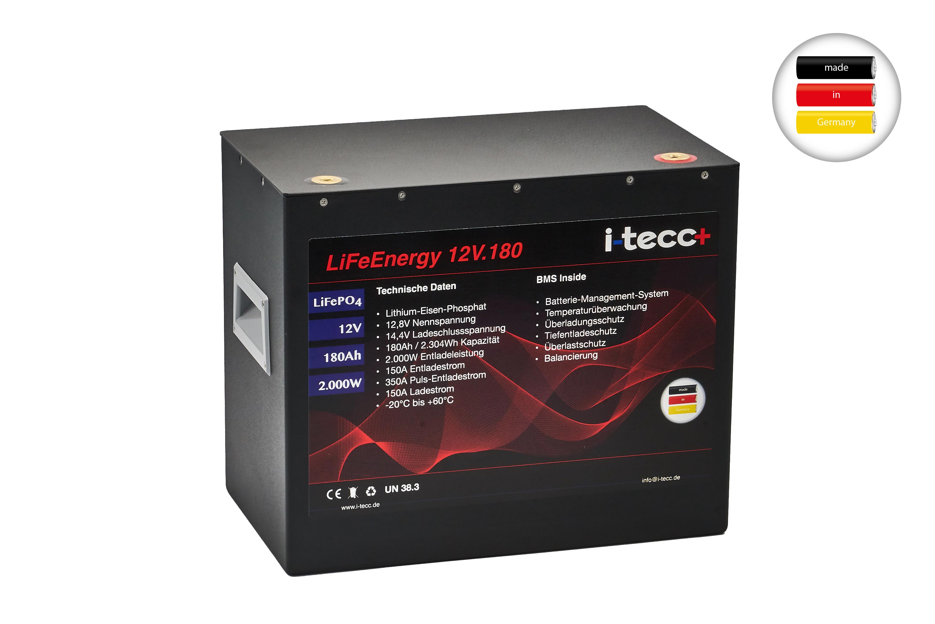 LiFePO4 Batterie 12V 180Ah LiFeEnergy 12V.180