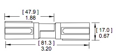 Anderson Power Pole P75 schwarz inkl. Kontakt