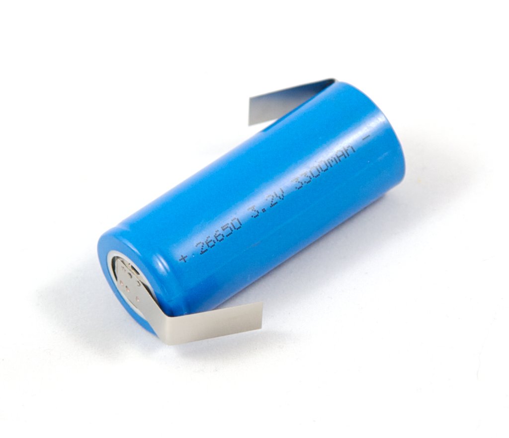 LiFePO4 Akku 26650 3,3Ah mit Lötfahne