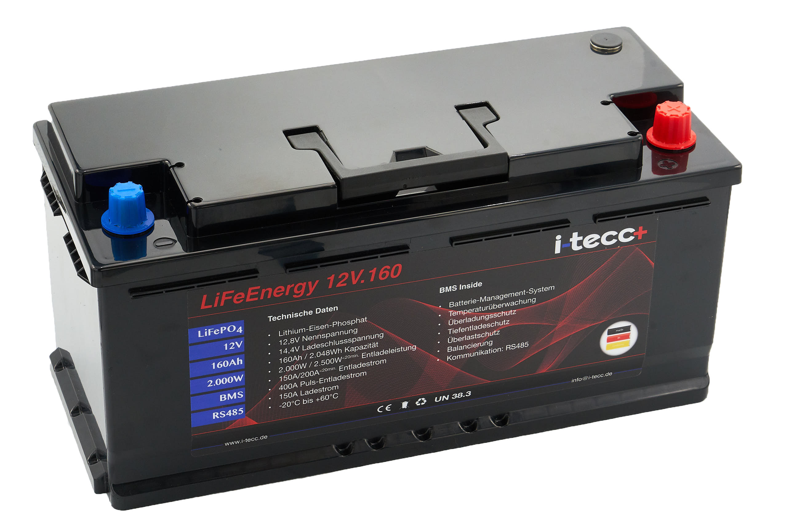 LiFePO4-Akku 12V 160Ah BMS inside