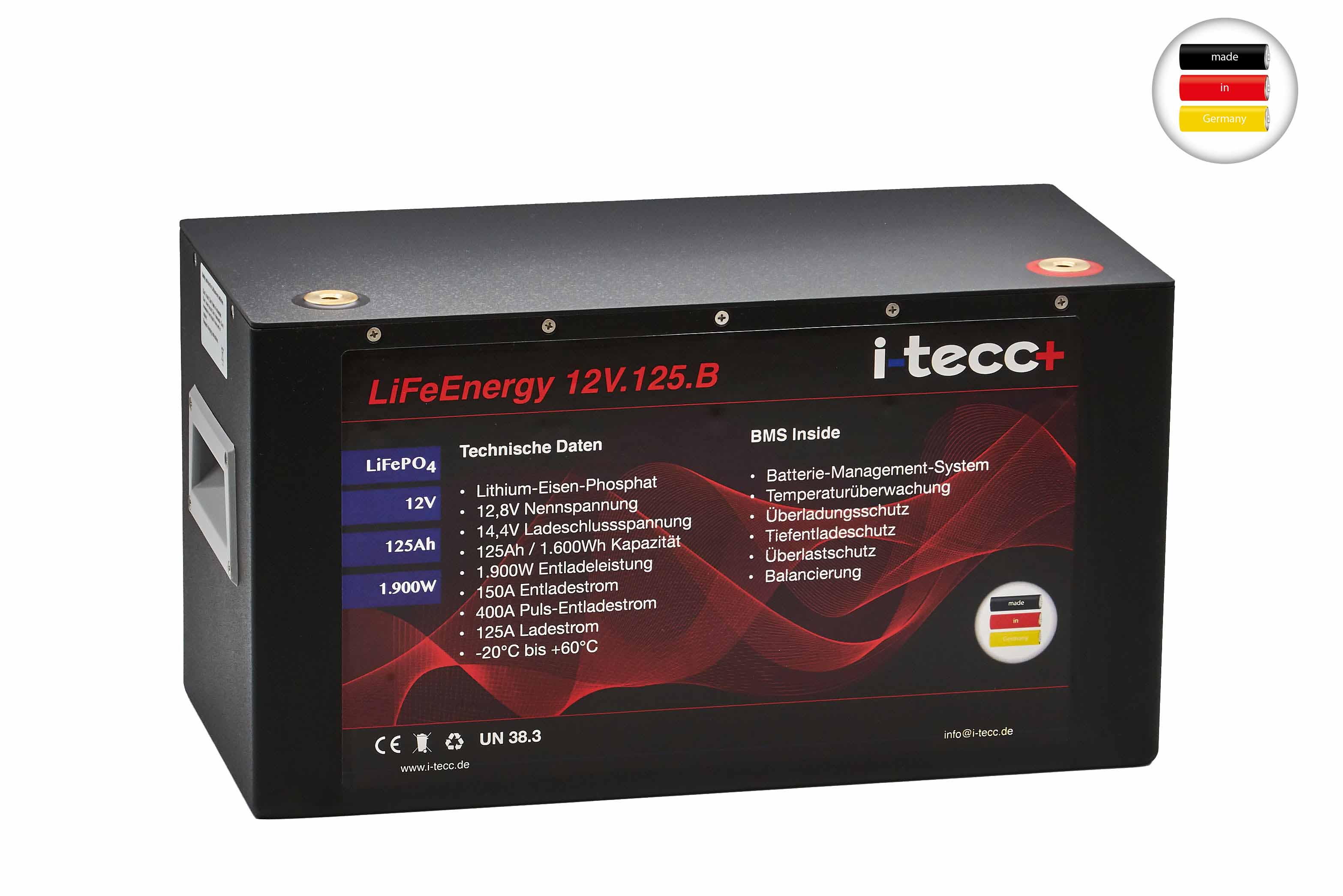 LiFePO4 Batterie 12V 125Ah