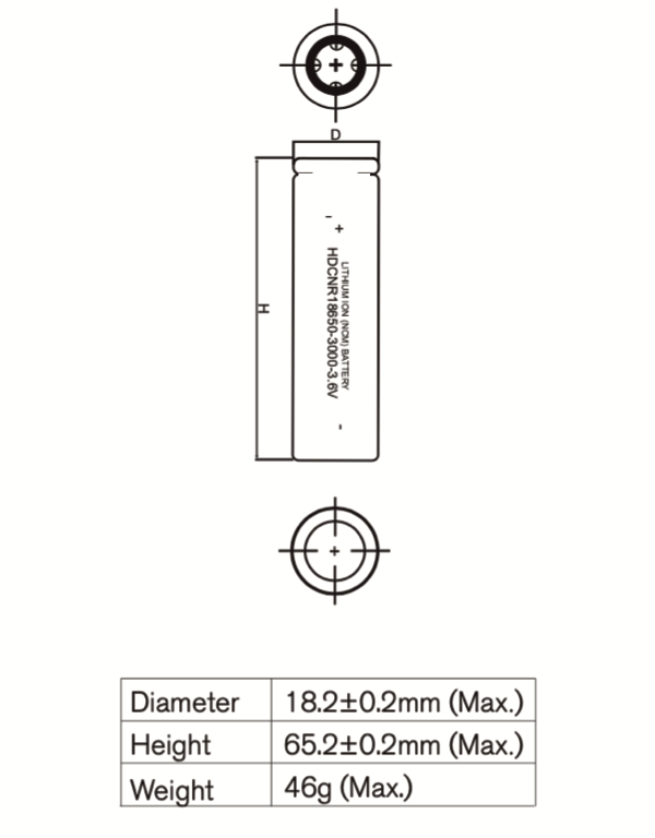 LiIOn Zelle 18650 3,6V 3000mAh