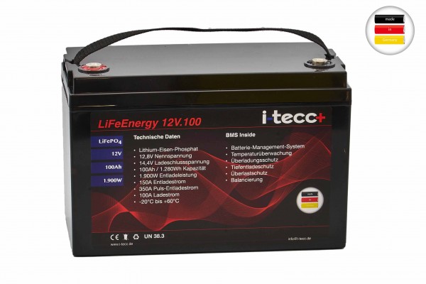 LiFePO4 Batterie 12V 100Ah