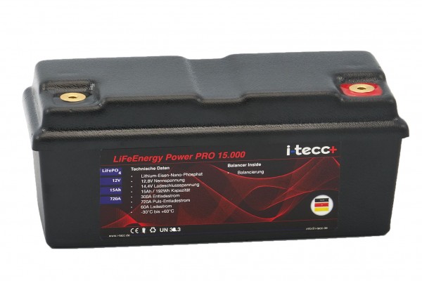 LiFePo4 Starterbatterie 12V 15Ah Balancer inside